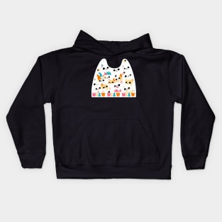 Cat Love: Cat Miaw and Cute Cat Design Kids Hoodie